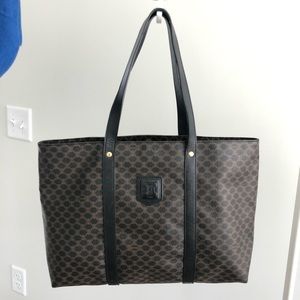 Celine vintage tote black macadam